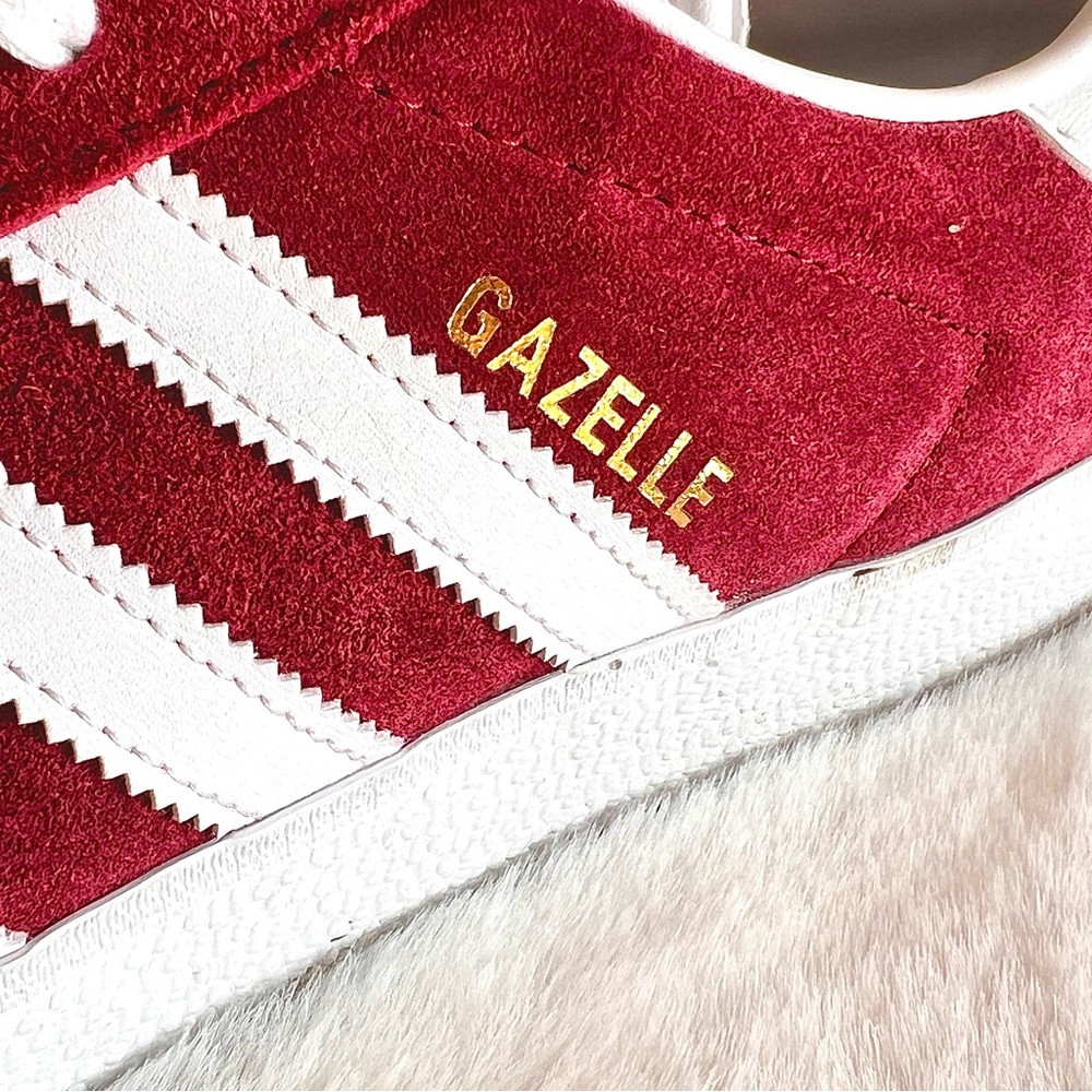 Adidas Original Gazelle Collegiate Burgundy White Gold Sz W 10.5 M 9.5 L… - Picture 15 of 15